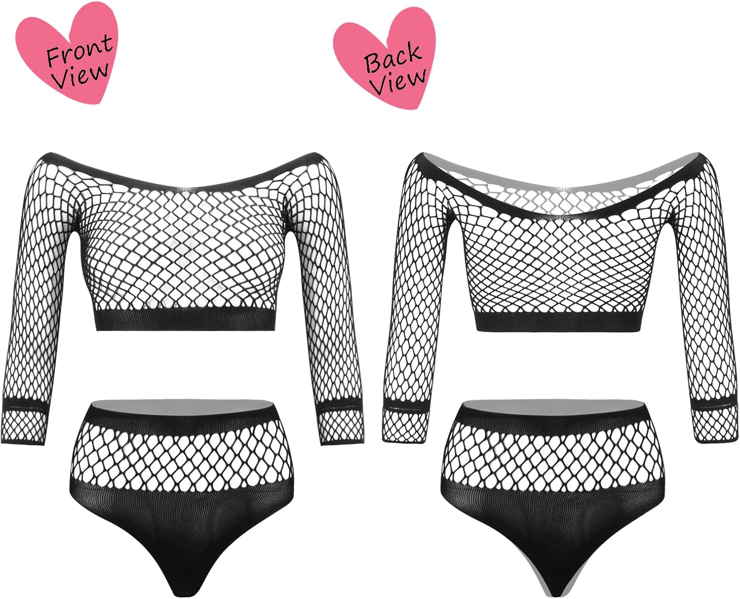 Fishnet Lace Stockings Bodysuit Mesh Babydoll Lingerie - Image 2